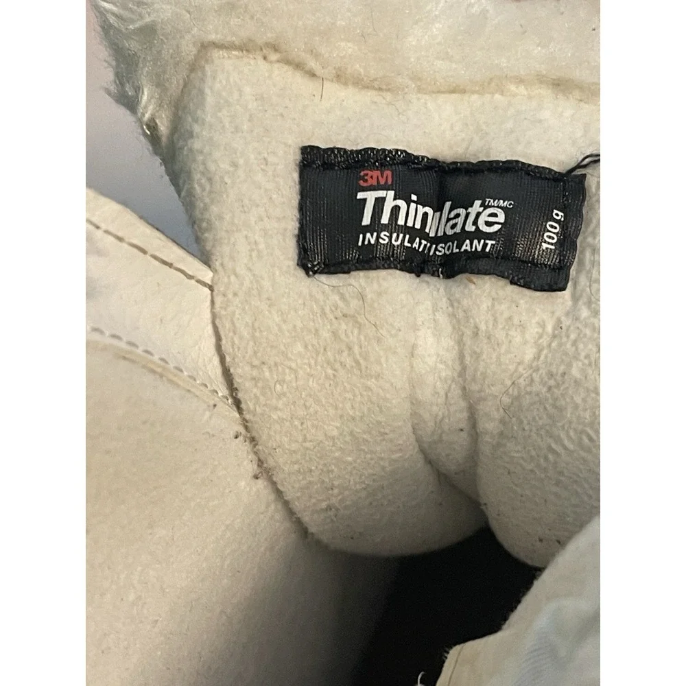 Quest Winter White Thinilate boots Kids‎ Size 3 Bin3